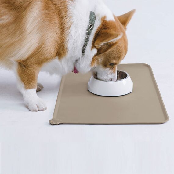AUDWUD Silikon wasserdicht Hund und Katze Haustier Fütterung Matte,Anti-Rutsch-Tiernapf Matte,Haustier Fütterung Matte