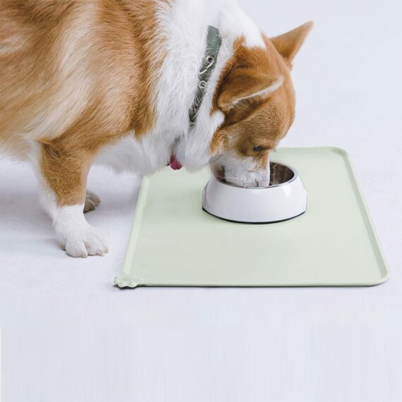 AUDWUD Silikon wasserdicht Hund und Katze Haustier Fütterung Matte,Anti-Rutsch-Tiernapf Matte,Haustier Fütterung Matte