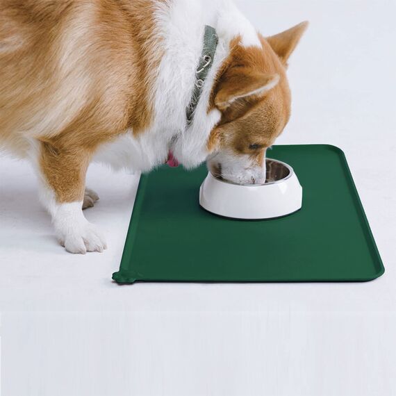 AUDWUD Silikon wasserdicht Hund und Katze Haustier Fütterung Matte,Anti-Rutsch-Tiernapf Matte,Haustier Fütterung Matte