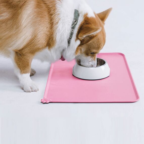 AUDWUD Silikon wasserdicht Hund und Katze Haustier F¨¹tterung Matte,Anti-Rutsch-Tiernapf Matte,Haustier F¨¹tterung Matte