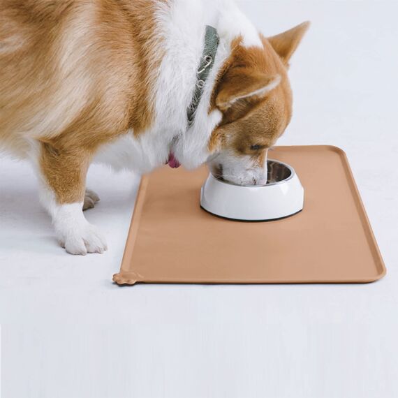 AUDWUD Silikon wasserdicht Hund und Katze Haustier Fütterung Matte,Anti-Rutsch-Tiernapf Matte,Haustier Fütterung Matte