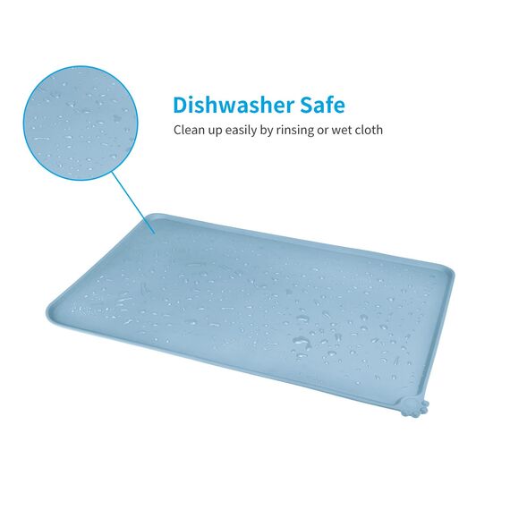 AUDWUD Silikon wasserdicht Hund und Katze Haustier Fütterung Matte,Anti-Rutsch-Tiernapf Matte,Haustier Fütterung Matte