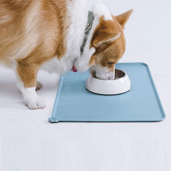 AUDWUD Silikon wasserdicht Hund und Katze Haustier Fütterung Matte,Anti-Rutsch-Tiernapf Matte,Haustier Fütterung Matte