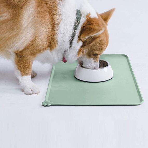 AUDWUD Silikon wasserdicht Hund und Katze Haustier Fütterung Matte,Anti-Rutsch-Tiernapf Matte,Haustier Fütterung Matte