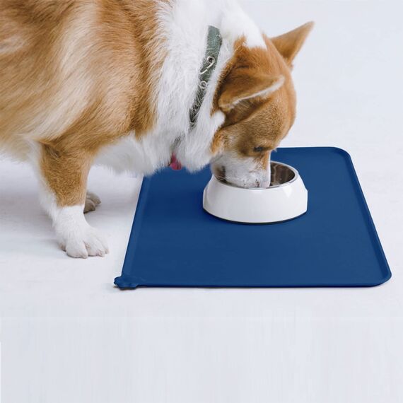 AUDWUD Silikon wasserdicht Hund und Katze Haustier Fütterung Matte,Anti-Rutsch-Tiernapf Matte,Haustier Fütterung Matte