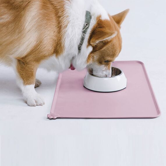AUDWUD Silikon wasserdicht Hund und Katze Haustier Fütterung Matte,Anti-Rutsch-Tiernapf Matte,Haustier Fütterung Matte