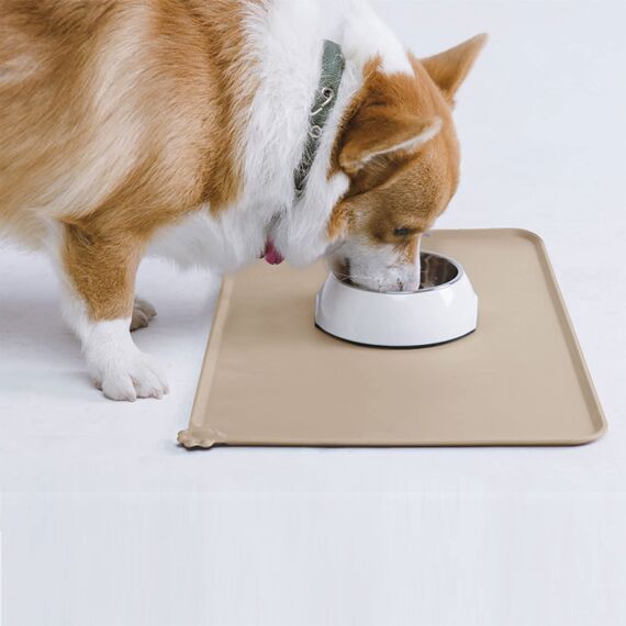 AUDWUD Silikon wasserdicht Hund und Katze Haustier Fütterung Matte,Anti-Rutsch-Tiernapf Matte,Haustier Fütterung Matte