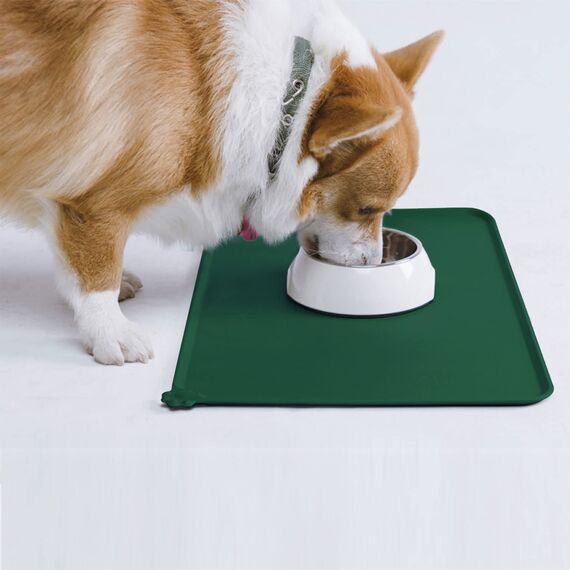 AUDWUD Silikon wasserdicht Hund und Katze Haustier Fütterung Matte,Anti-Rutsch-Tiernapf Matte,Haustier Fütterung Matte