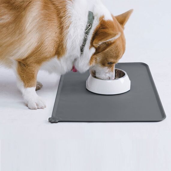 AUDWUD Silikon wasserdicht Hund und Katze Haustier Fütterung Matte,Anti-Rutsch-Tiernapf Matte,Haustier Fütterung Matte