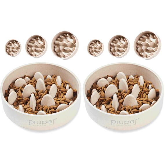 PiuPet® Antischlingnapf Hunde I 1,4L I Spülmaschinenfest | Schlingnapf Hunde groß I Anti Schling Napf Hund | Slow Feeder Hundenapf | Futternapf Hund | Dog Bowl (Packung mit 2)