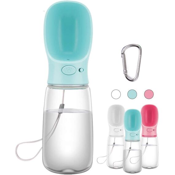 COTOP Hundetrinkflasche für Unterwegs, Tragbare Trinkflasche Hund 550ml, BPA-frei Wasserflasche Hunde to go, Reise Trinknapf für Hunde Klein, Auslaufsicher Wasserspender Pet Outdoor (blau)