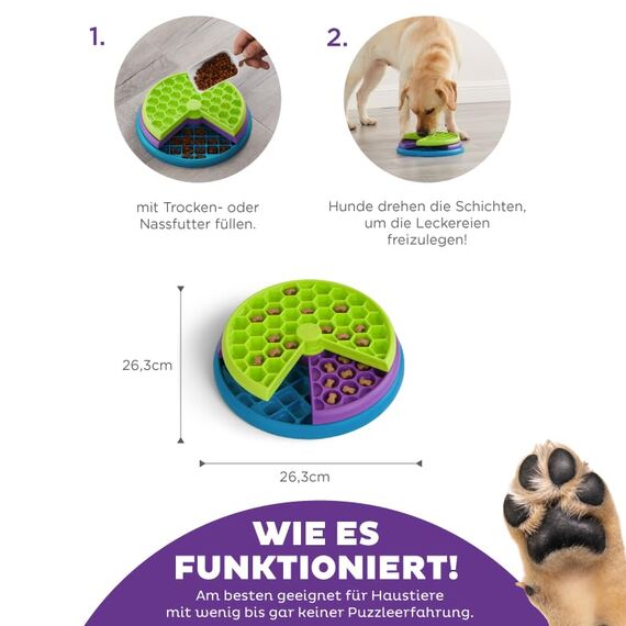 Outward Hound Nina Ottosson Hundespielzeug Intelligenz - Stufe 2 Erfahrene - Leckerli-Spender, Beschäftigung & Intelligenzspielzeug für Hunde & Welpen, bei Langeweile & mentaler Stimulation