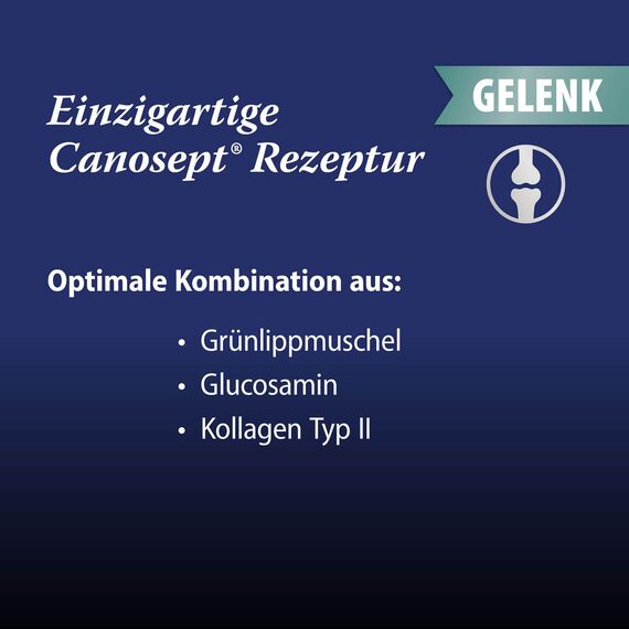 Canosept Gelenktabletten Hund - Einzigartige Rezeptur: Mit Grünlippmuschel, Glucosamin, Kollagen - Hervorragende Akzeptanz - 20 Tabletten