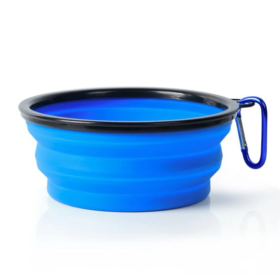 ZUOFENG Faltbar Reisenapf Napf für Hunde und Katzen 1000ml, Faltbarer Silikon Hundenapf Reisen Futter Tragbarer Wassernapf Trinknapf Futternapf für Haustiere