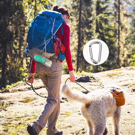 COTOP Tragbare Hund Wasserflasche für Unterwegs, 350ml Haustier Wasserspender Antibakterielle Auslaufsicher Hund Katze Reisen Trinken Flasche Schüssel, Pet Outdoor Trinkbecher (blau)
