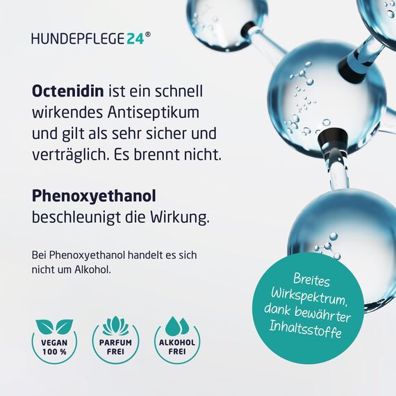 Hundepflege24 Wundspray Hund - Desinfiziert, beruhigt, pflegt & schützt Wunden Aller Art ohne zu Brennen - 125ml mit bewährten Wirkstoffen Wundspray für Hunde - Pflege & Wunddesinfektion Hund