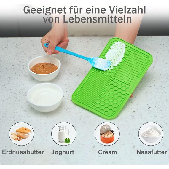 MateeyLife schleckmatte Hund 2 Stück, Leckmatte Hund, Schleckmatte Gross mit SaugnäPfen, BPA-Freie, AngstlöSende Leckpads für Hunde, Leckmatte Katze, 25 * 15 cm