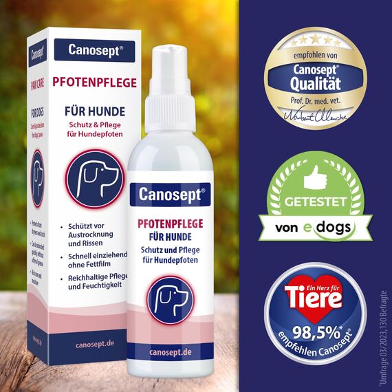 Canosept Pfotenpflege für Hunde 75g - Pfotenbalsam Hund - Pfotenpflege Hund - Hundepfoten Pflege Creme für weiche & geschützte Pfoten bei jeder Wetterlage