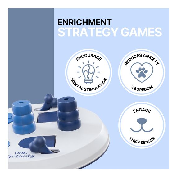 TRIXIE Flip Board Strategiespiel, Hundespielzeug für Fortgeschrittene, Level 2 Aktivität, Leckerli-Puzzle, interaktives Spiel, Bereicherung