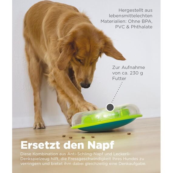 Outward Hound Nina Ottosson Wobble Bowl - Intelligenzspielzeug/Anti-Schling-Napf für Hunde - interaktiv