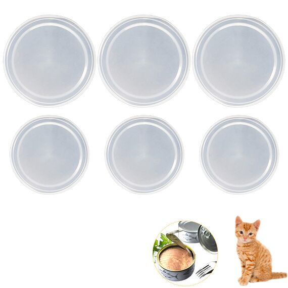 6 Stück Deckel für Dosen, Dosendeckel 400g 800g, Deckel für Katzen & Hundefutter Dosen, Waschbar Kunststoff Dosenverschluss Aufbewahrung Lebensmittel Tierfutter Katzenfutter Hundefutt(3x75mm+3x100mm)