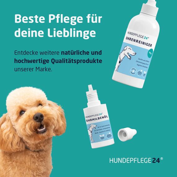 Hundepflege24 Wundspray Hund - Desinfiziert, beruhigt, pflegt & schützt Wunden Aller Art ohne zu Brennen - 125ml mit bewährten Wirkstoffen Wundspray für Hunde - Pflege & Wunddesinfektion Hund