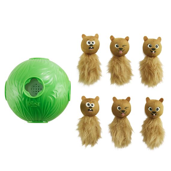 Outward Hound Nina Ottosson Dog Snuffle N' Treat Ball Interaktive Leckerbissen Ball Hund Puzzle Hund Bereicherung Hundespielzeug, Level 2 Intermediate, grün, groß