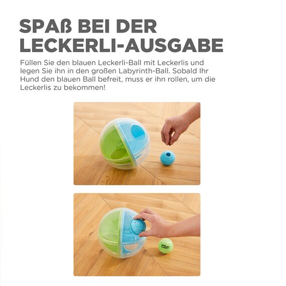Outward Hound Nina Ottosson A-Maze Ball - Interaktives Intelligenzspielzeug - Spielball für Hunde mit Leckerli-Labyrinth