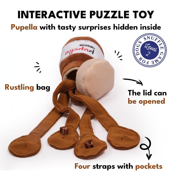 CHEWFFON Hundespielzeug Puzzle, Interaktives Hundespielzeug, Hundebereicherungsspielzeug Gegen Langeweile und zur Stimulierung, Versteck- und Schnüffel-Knisternspielzeug