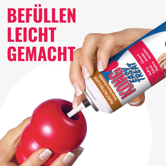 KONG Classic - Füllbares Hundespielzeug - Apportier- und Kauspielzeug für Hunde - Kann Mit Leckerlis Gefüllt Werden - Strapazierfähiges Naturkautschukmaterial - Für Große Hunde