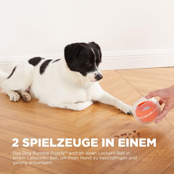 Outward Hound Nina Ottosson Dog Rumble Puzzle - Interaktives Intelligenzspielzeug - Spielball für Hunde mit Leckerli-Labyrinth