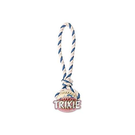 TRIXIE Denta Fun Ball am Tau Naturgummi ø 7 / 24 cm