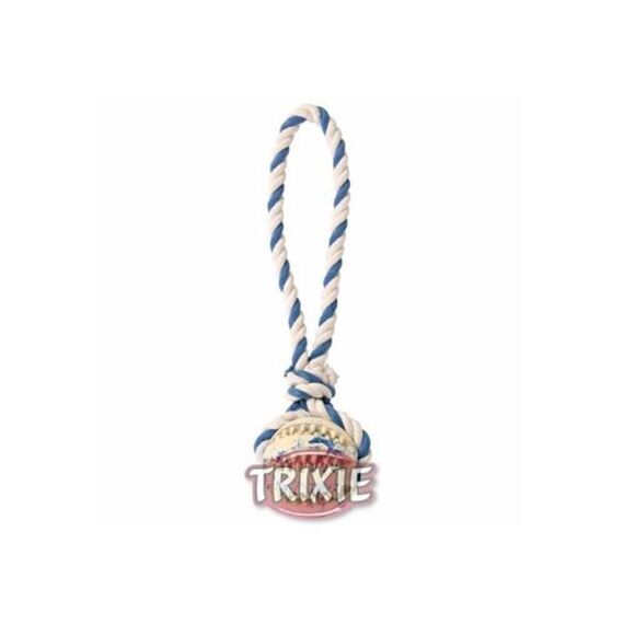 TRIXIE Denta Fun Ball am Tau Naturgummi ø 7 / 24 cm