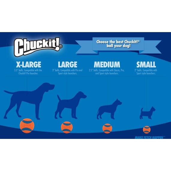Chuckit! CU200501 Max Glow Ball, die phosphoreszierende Kugel für Hunde mit einem Durchmesser von 9 cm, XL