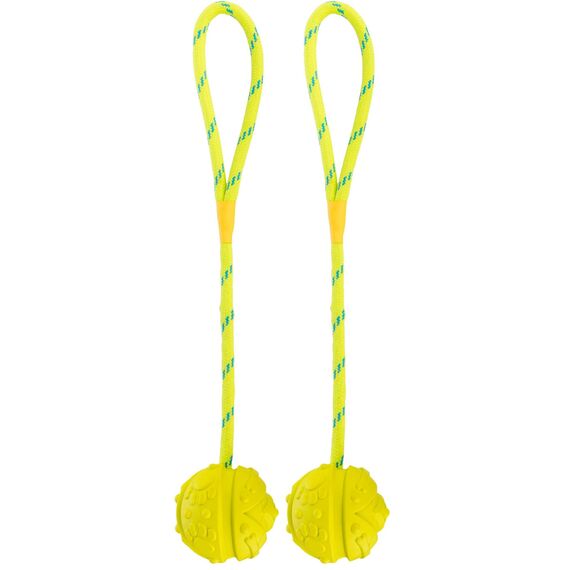 TRIXIE 33482 Ball am Seil, Naturgummi, schwimmt, ø 7/35 cm, farblich Sortiert (Packung mit 2)
