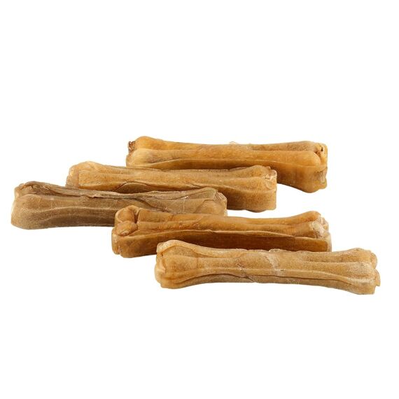 Topdog Kauknochen Hund 10 Stück 12 cm - Rinderhautknochen für Hunde aus 100% Rind - Hundekauknochen - Pflegt die Zähne und unterstützt den natürlichen Kautrieb Ihres Hundes