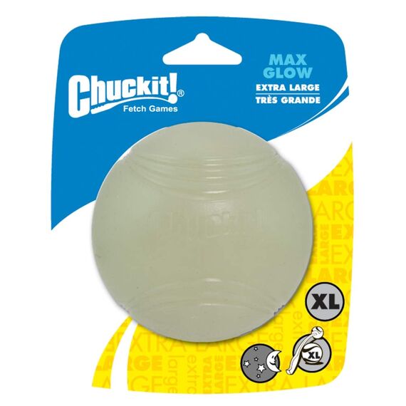 Chuckit! CU200501 Max Glow Ball, die phosphoreszierende Kugel für Hunde mit einem Durchmesser von 9 cm, XL