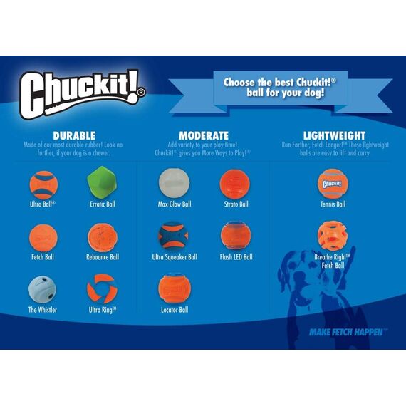 Chuckit! CU200501 Max Glow Ball, die phosphoreszierende Kugel für Hunde mit einem Durchmesser von 9 cm, XL