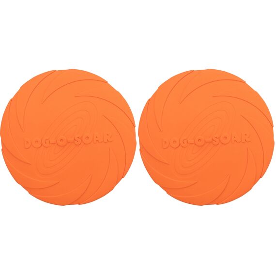 TRIXIE Doggy Disc Naturgummi ø 22 cm Hundespielzeug, farblich Sortiert (Packung mit 2)