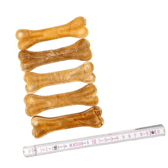 Topdog Kauknochen Hund 10 Stück 12 cm - Rinderhautknochen für Hunde aus 100% Rind - Hundekauknochen - Pflegt die Zähne und unterstützt den natürlichen Kautrieb Ihres Hundes