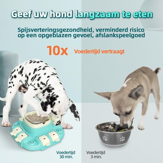 CAROZEN Intelligentes Hundespielzeug mit Langzeit-Futterspender & Snack-Versteck, Anti-Langeweile IQ-Training für Hunde, Für alle Rassen & Größen
