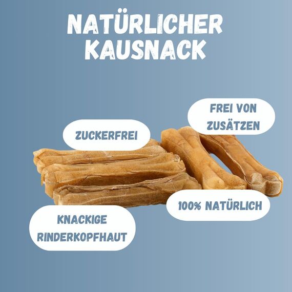 Topdog Kauknochen Hund 10 Stück 12 cm - Rinderhautknochen für Hunde aus 100% Rind - Hundekauknochen - Pflegt die Zähne und unterstützt den natürlichen Kautrieb Ihres Hundes