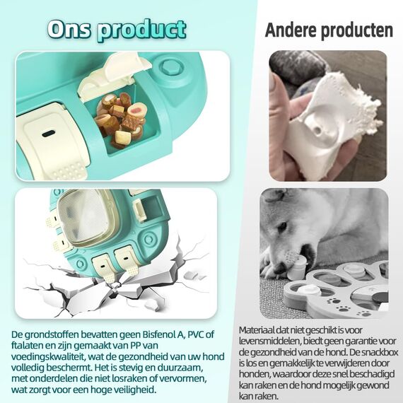 CAROZEN Intelligentes Hundespielzeug mit Langzeit-Futterspender & Snack-Versteck, Anti-Langeweile IQ-Training für Hunde, Für alle Rassen & Größen