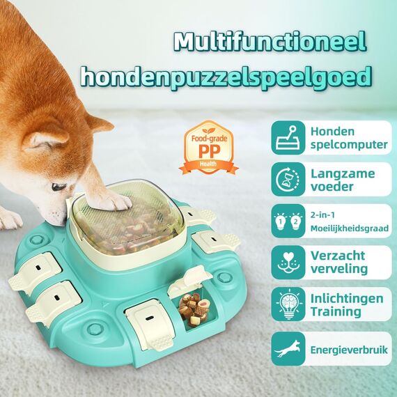CAROZEN Intelligentes Hundespielzeug mit Langzeit-Futterspender & Snack-Versteck, Anti-Langeweile IQ-Training für Hunde, Für alle Rassen & Größen