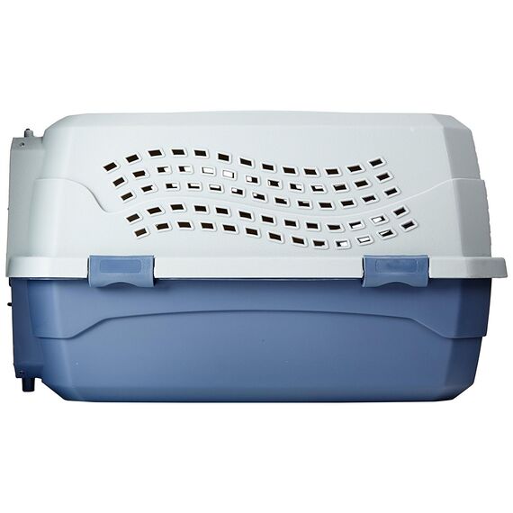 Amazon Basics zweitürige, überladbare Hund hütte, 58L x 38W x 33H cm, Blau