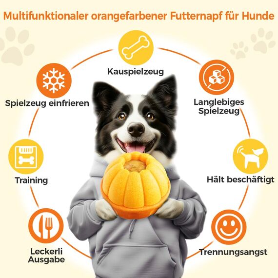 CAROZEN Gefriersicheres Kauspielzeug für Hunde, Mentale Stimulation Kauspender für kleine/mittelgroße/große Hunde, interaktives Anreicherungsspielzeug für geistige Stimulation, langsamer Feeder mit