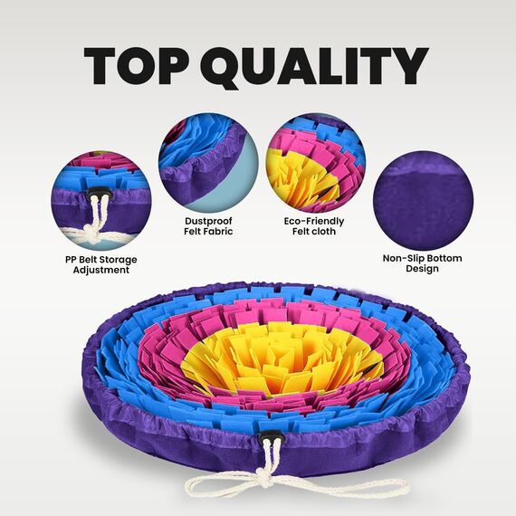 PET ARENA Schnüffelteppich Hund - Schnüffelmatte zur Förderung Beste Materialien - extrem widerstandsfähiges Intelligenzspielzeug für Hunde - größenverstellbar und waschbar