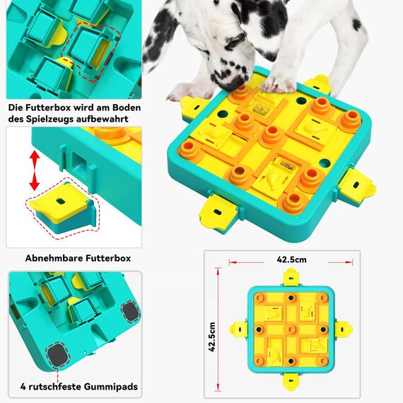 Dufuso Hundespielzeug Intelligenz, Intelligenzspielzeug für Große/mittlere/Kleine Hunde Spielzeug intelligent zum IQ-Training,Stressabbau, Hund intelligenzspielzeug-Stufe 3 (schwierig)