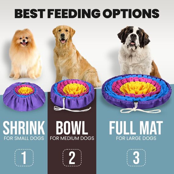 PET ARENA Schnüffelteppich Hund - Schnüffelmatte zur Förderung Beste Materialien - extrem widerstandsfähiges Intelligenzspielzeug für Hunde - größenverstellbar und waschbar