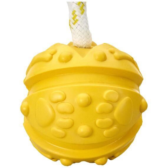 TRIXIE 33482 Ball am Seil, Naturgummi, schwimmt, ø 7/35 cm, farblich Sortiert (Packung mit 2)